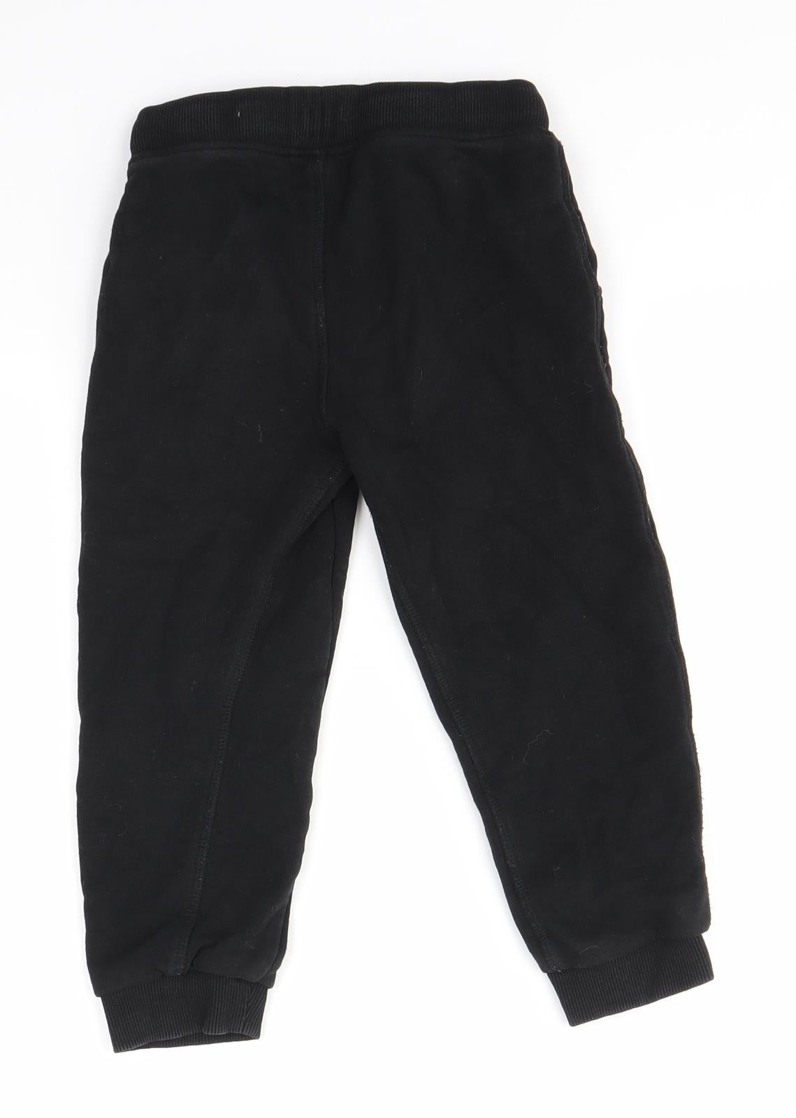 Nutmeg Boys Black   Jogger Trousers Size 3-4 Years