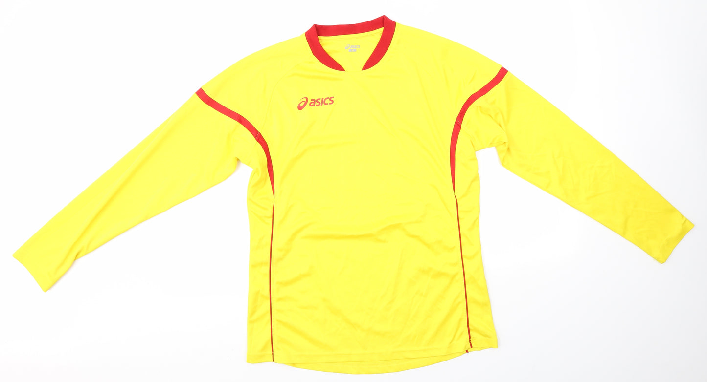 ASICS Mens Yellow   Basic Casual Size M