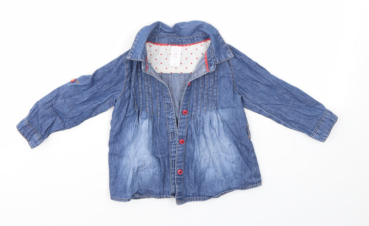 Baby Club Baby Blue   Basic Blouse Size 12 Months