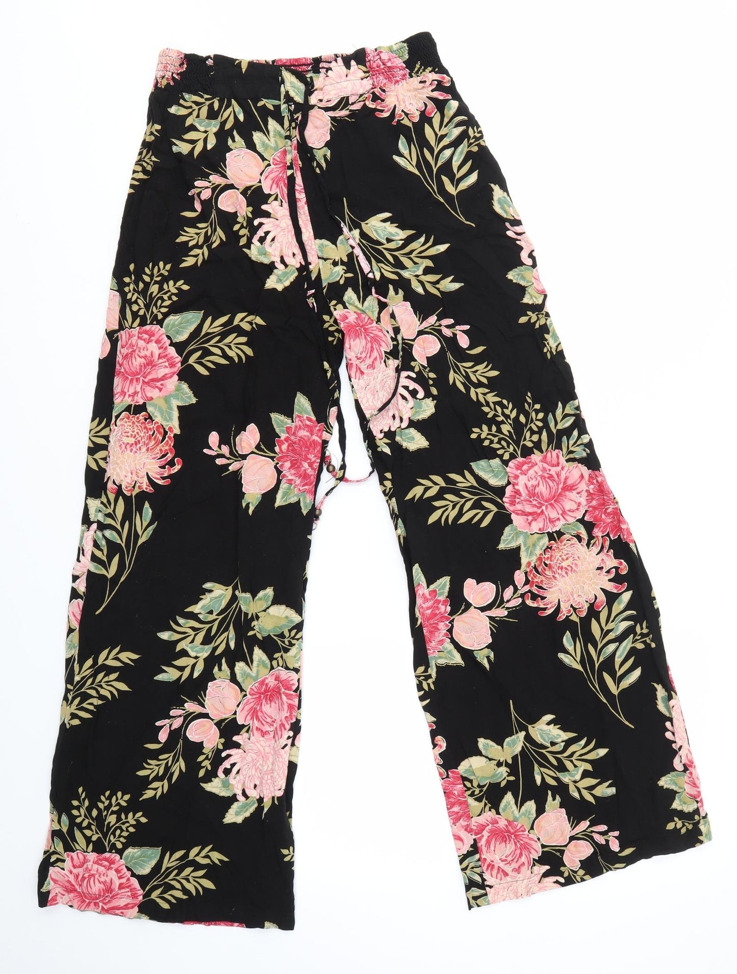 Angie Womens Multicoloured Floral  Trousers  Size M L26 in