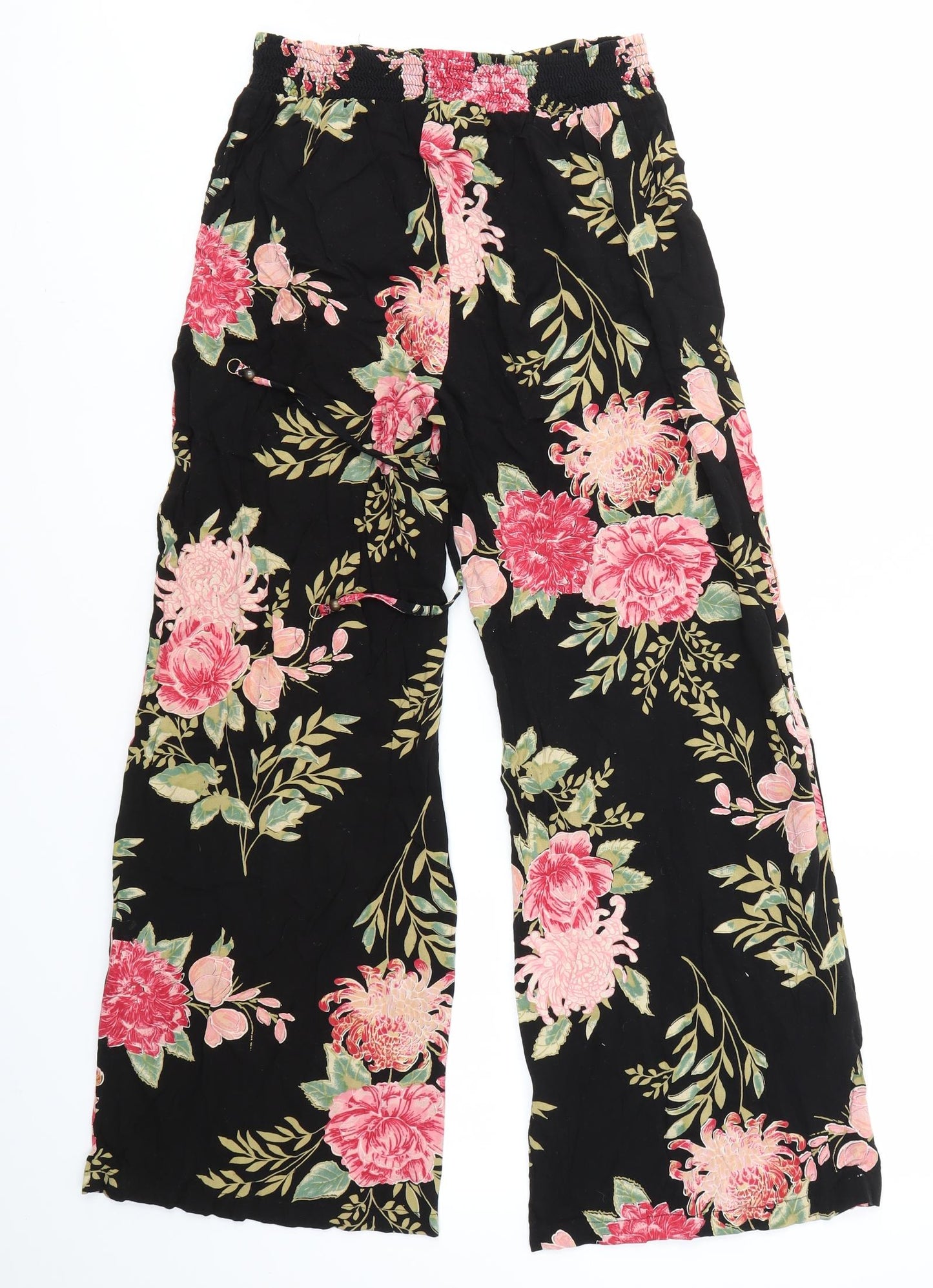 Angie Womens Multicoloured Floral  Trousers  Size M L26 in