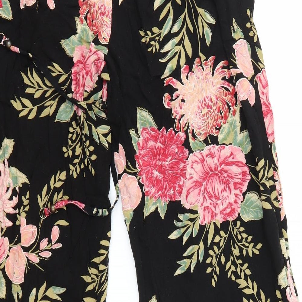 Angie Womens Multicoloured Floral  Trousers  Size M L26 in