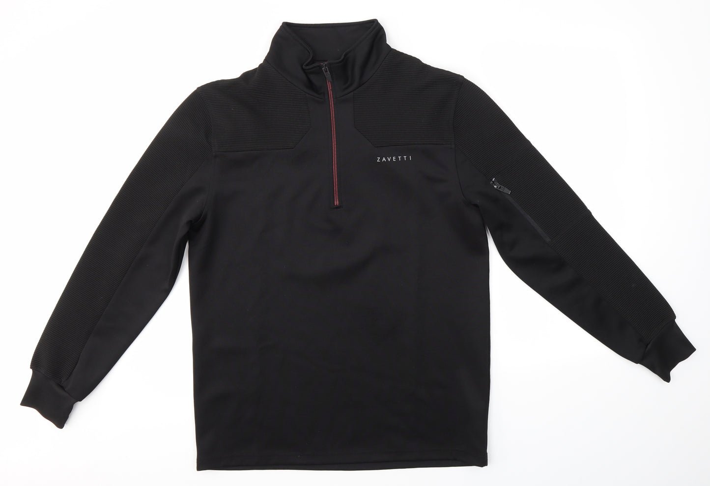 Zavetti Mens Black   Pullover Jumper Size M