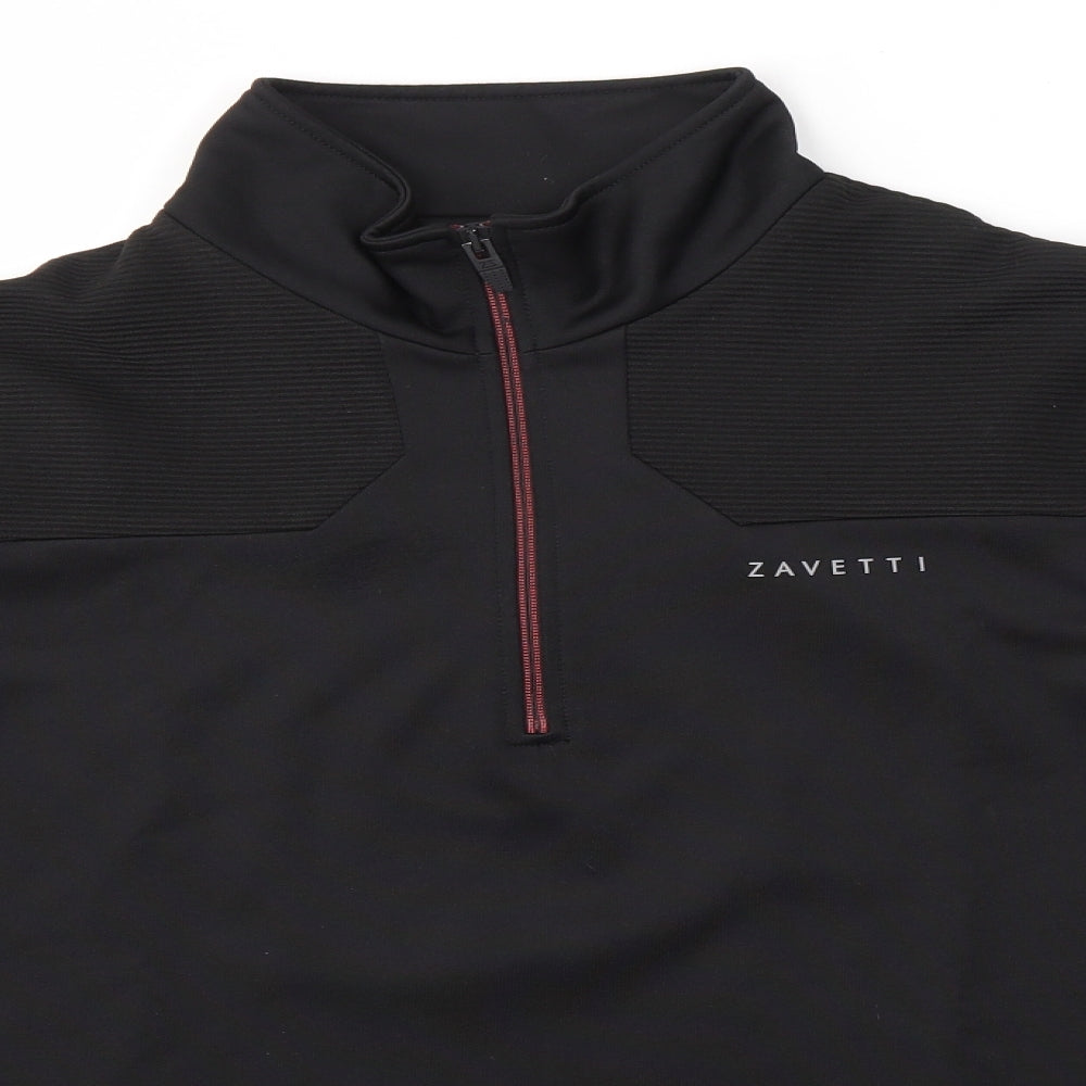 Zavetti Mens Black   Pullover Jumper Size M