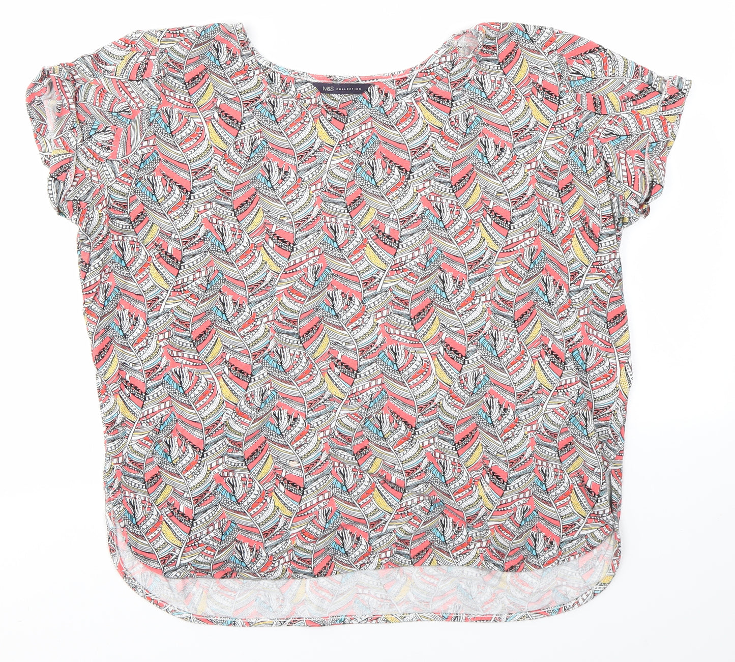 M&S Womens Multicoloured   Basic Blouse Size 14
