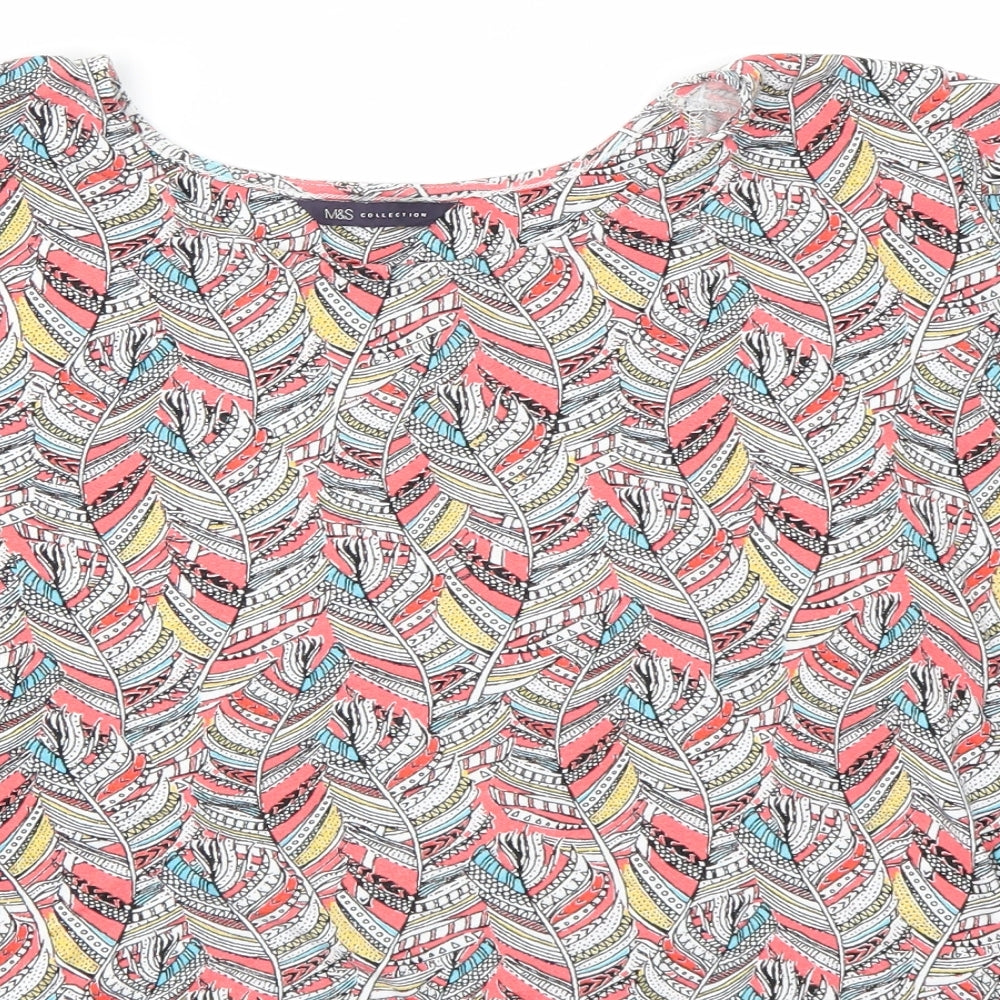 M&S Womens Multicoloured   Basic Blouse Size 14