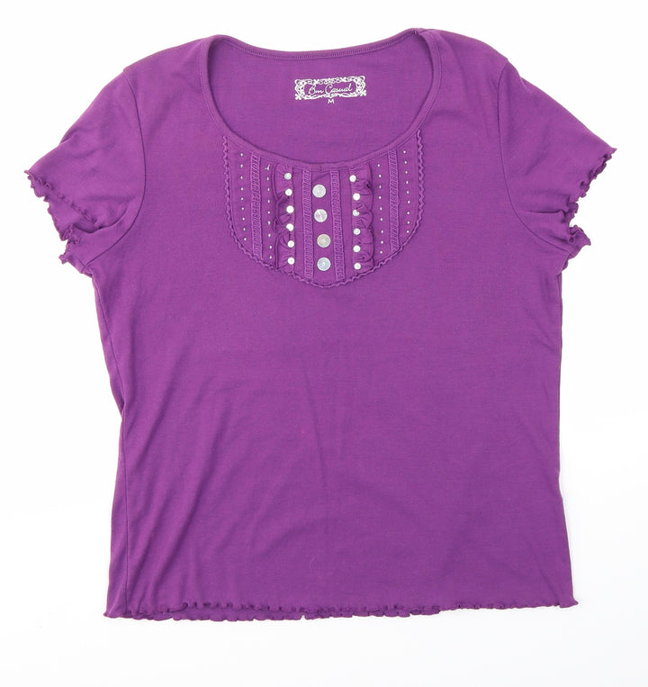 BM Womens Purple   Basic Blouse Size M