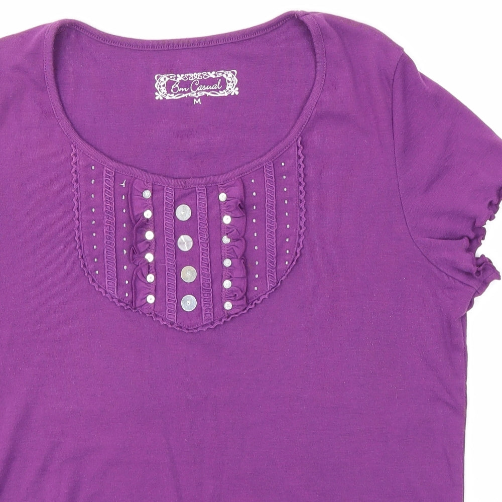 BM Womens Purple   Basic Blouse Size M