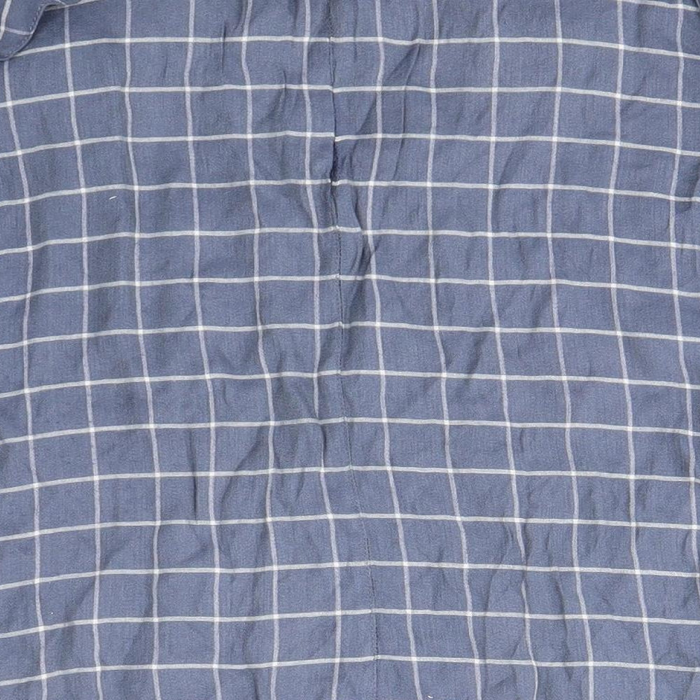 Dorothy Perkins Womens Blue Check  Basic Blouse Size 14