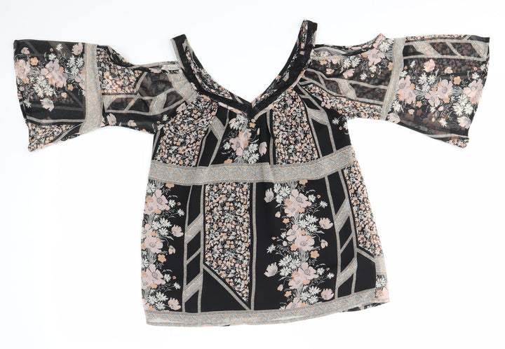 Miss Selfridge Womens Multicoloured Floral  Basic Blouse Size 6