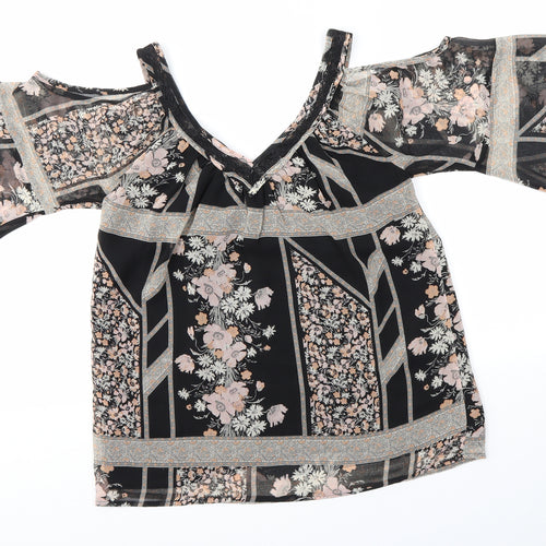 Miss Selfridge Womens Multicoloured Floral  Basic Blouse Size 6