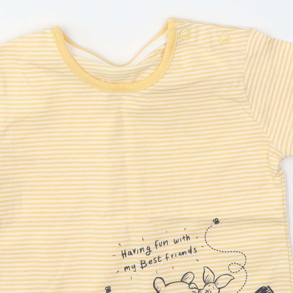George Baby Yellow Striped  Basic T-Shirt Size 12-18 Months