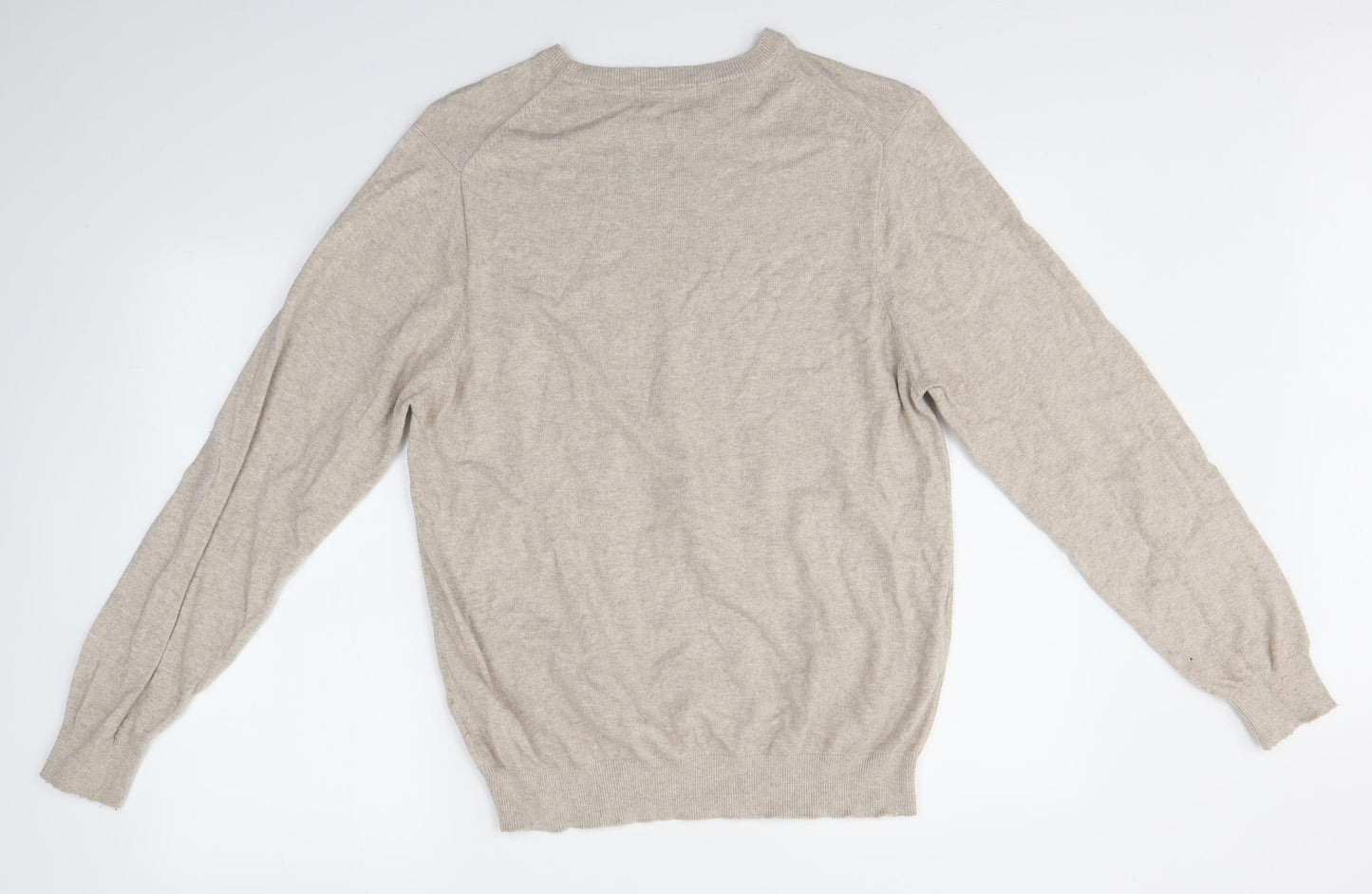 M&S Mens Beige   Pullover Jumper Size L
