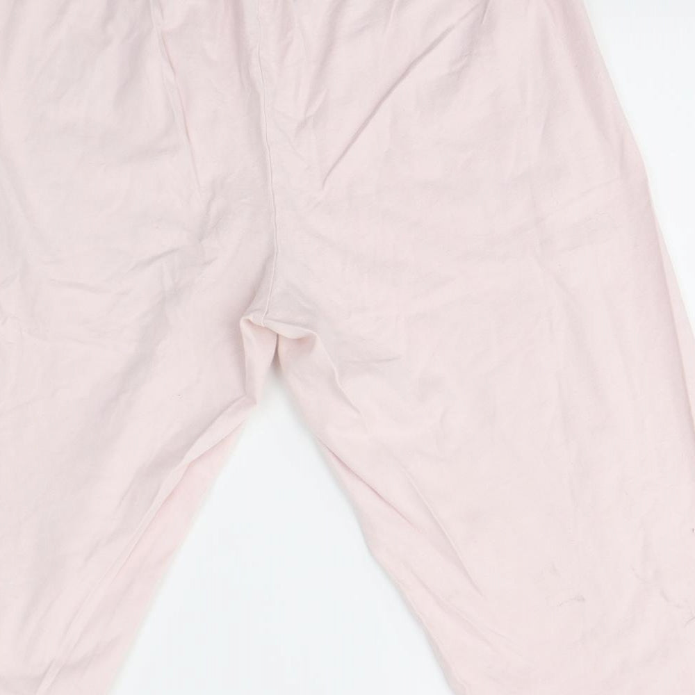 M&S Womens Pink Solid   Pyjama Pants Size 14