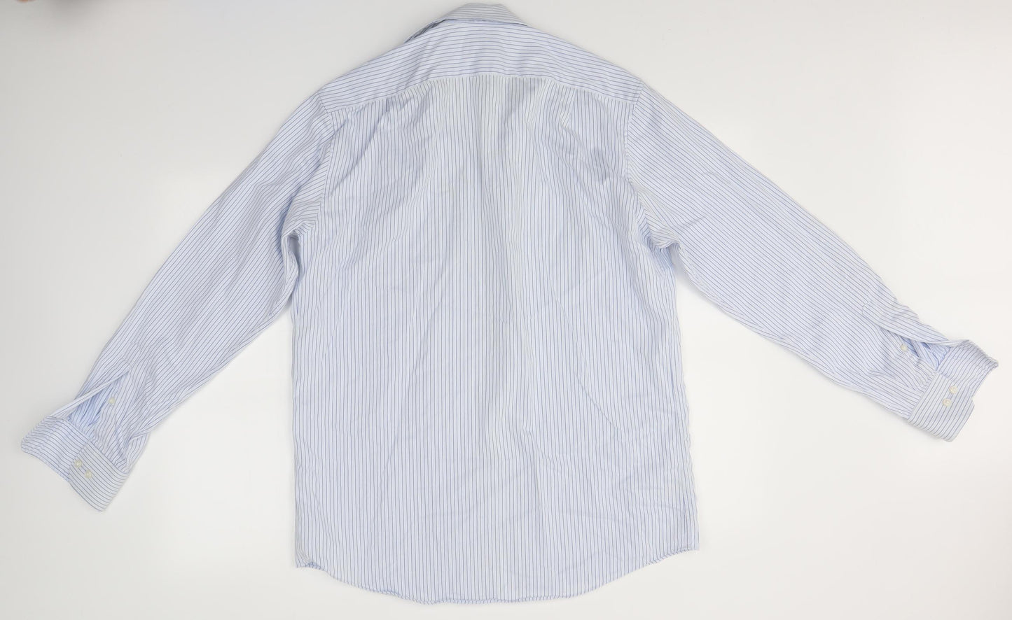 M&S Mens Blue    Dress Shirt Size 15.5