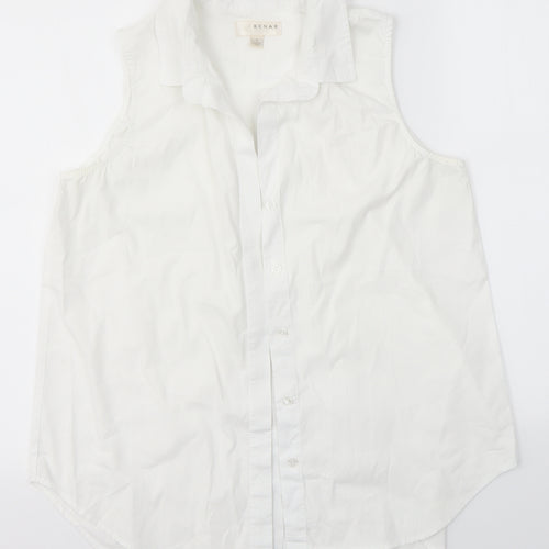 Kenar Womens White   Basic Button-Up Size S