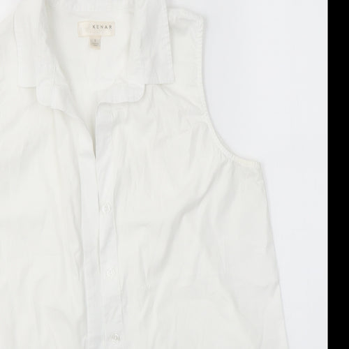 Kenar Womens White   Basic Button-Up Size S