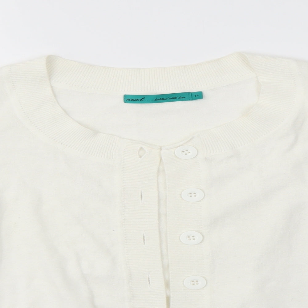 NEXT Womens Ivory   Cardigan Jumper Size 14