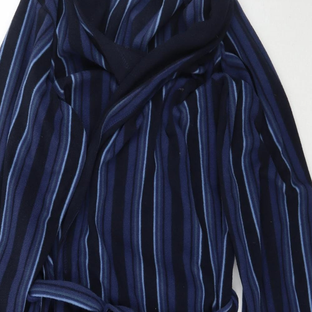 Marks and Spencer Mens Blue Striped   Robe Size XL