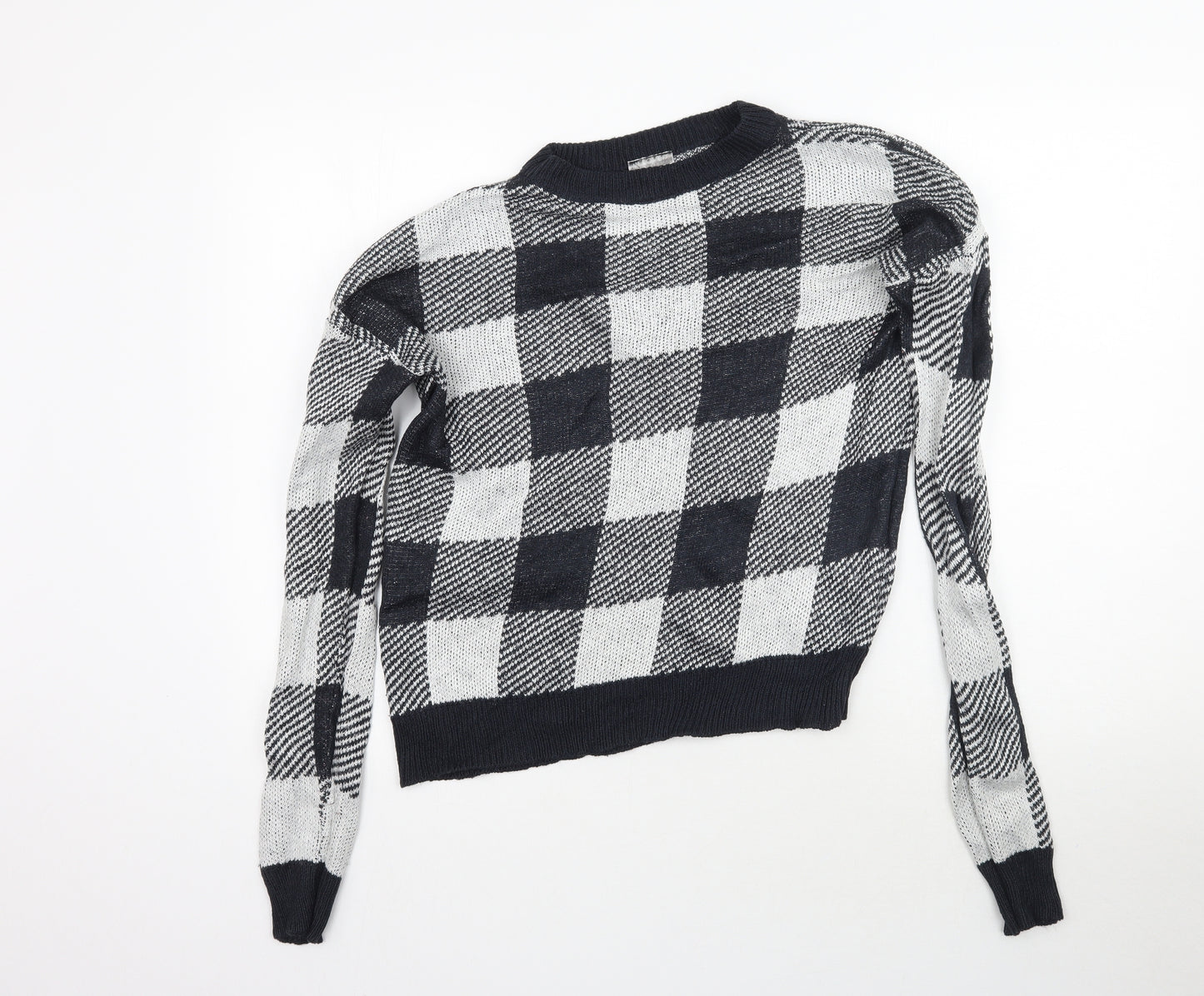 Beloved Womens Multicoloured Plaid Knit Pullover Jumper Size S