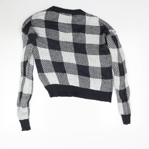 Beloved Womens Multicoloured Plaid Knit Pullover Jumper Size S