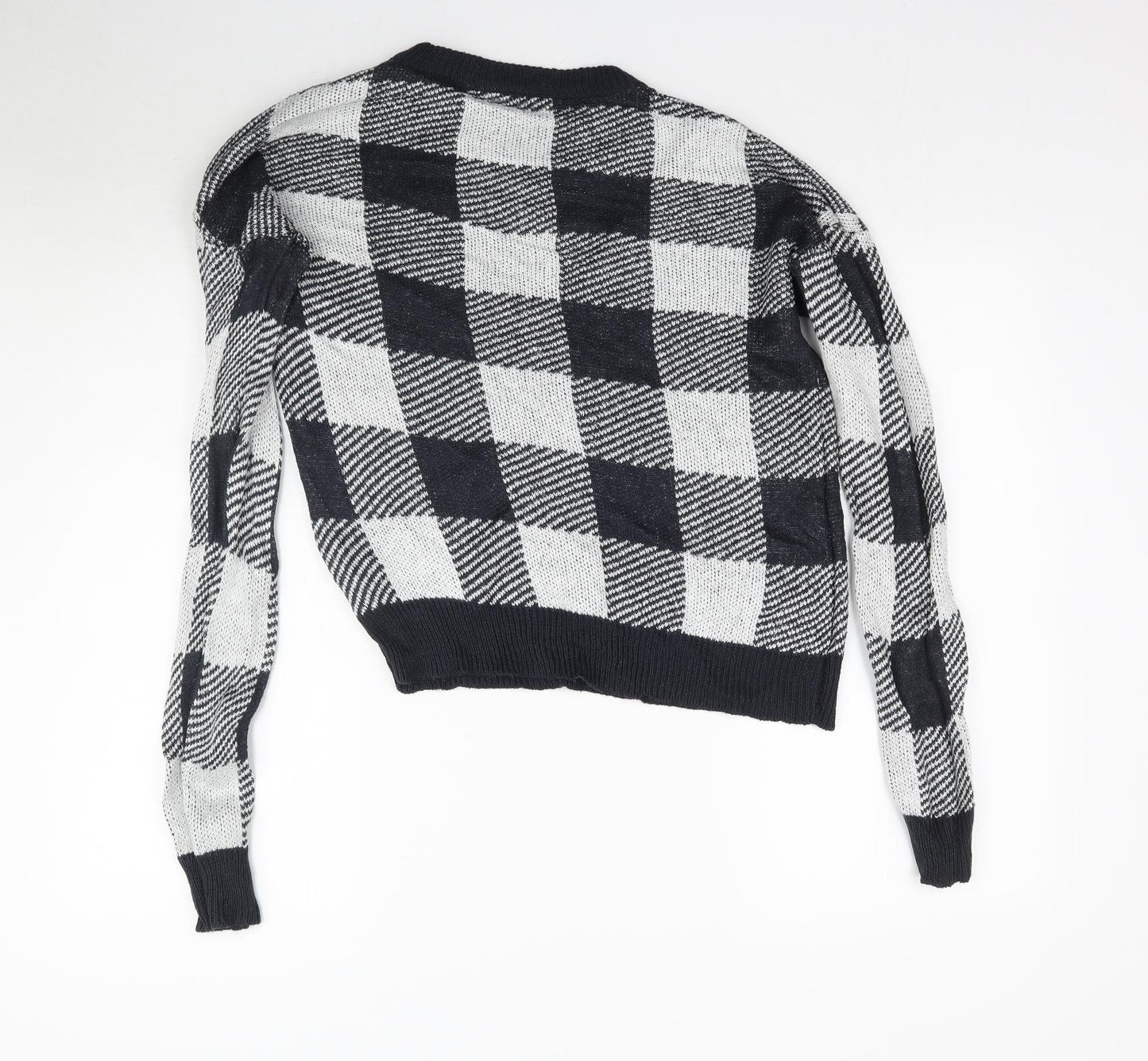 Beloved Womens Multicoloured Plaid Knit Pullover Jumper Size S