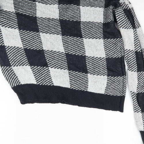Beloved Womens Multicoloured Plaid Knit Pullover Jumper Size S