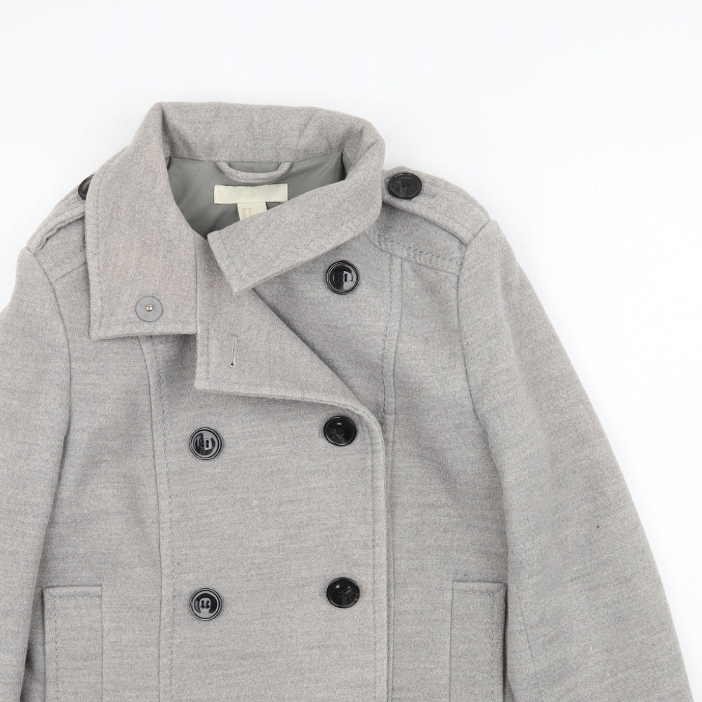 H&M Womens Grey   Pea Coat Coat Size 10