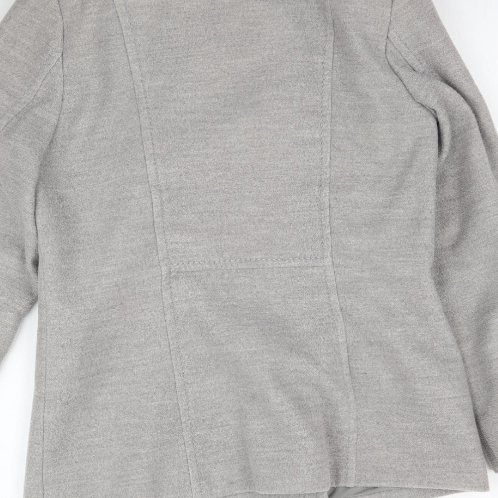 H&M Womens Grey   Pea Coat Coat Size 10