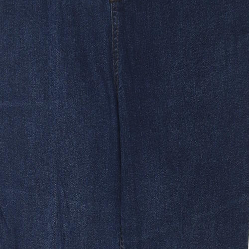 Preworn Womens Blue  Denim Straight Jeans Size 16 L29 in