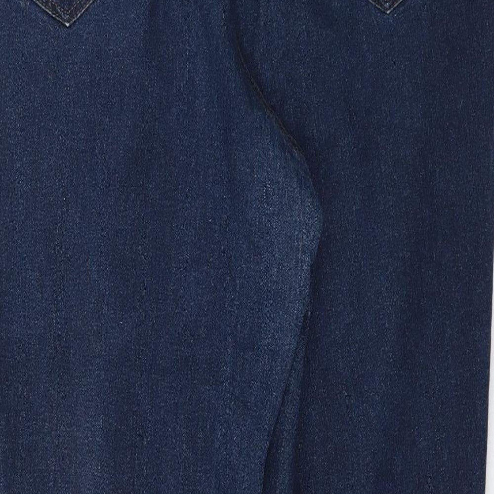 Preworn Womens Blue  Denim Straight Jeans Size 16 L29 in