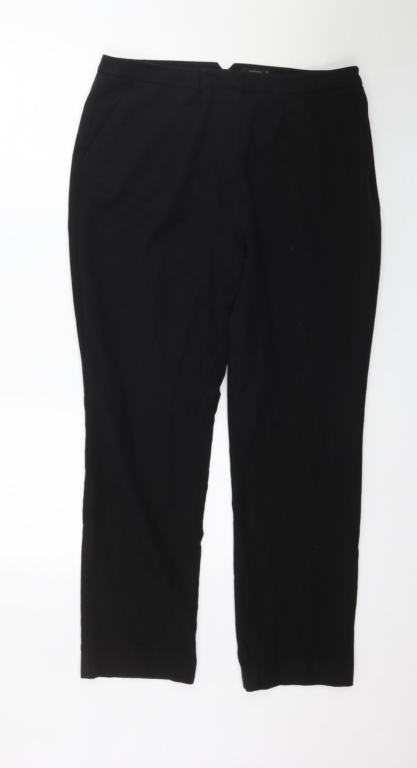 Papaya Womens Black   Trousers  Size 16 L30 in