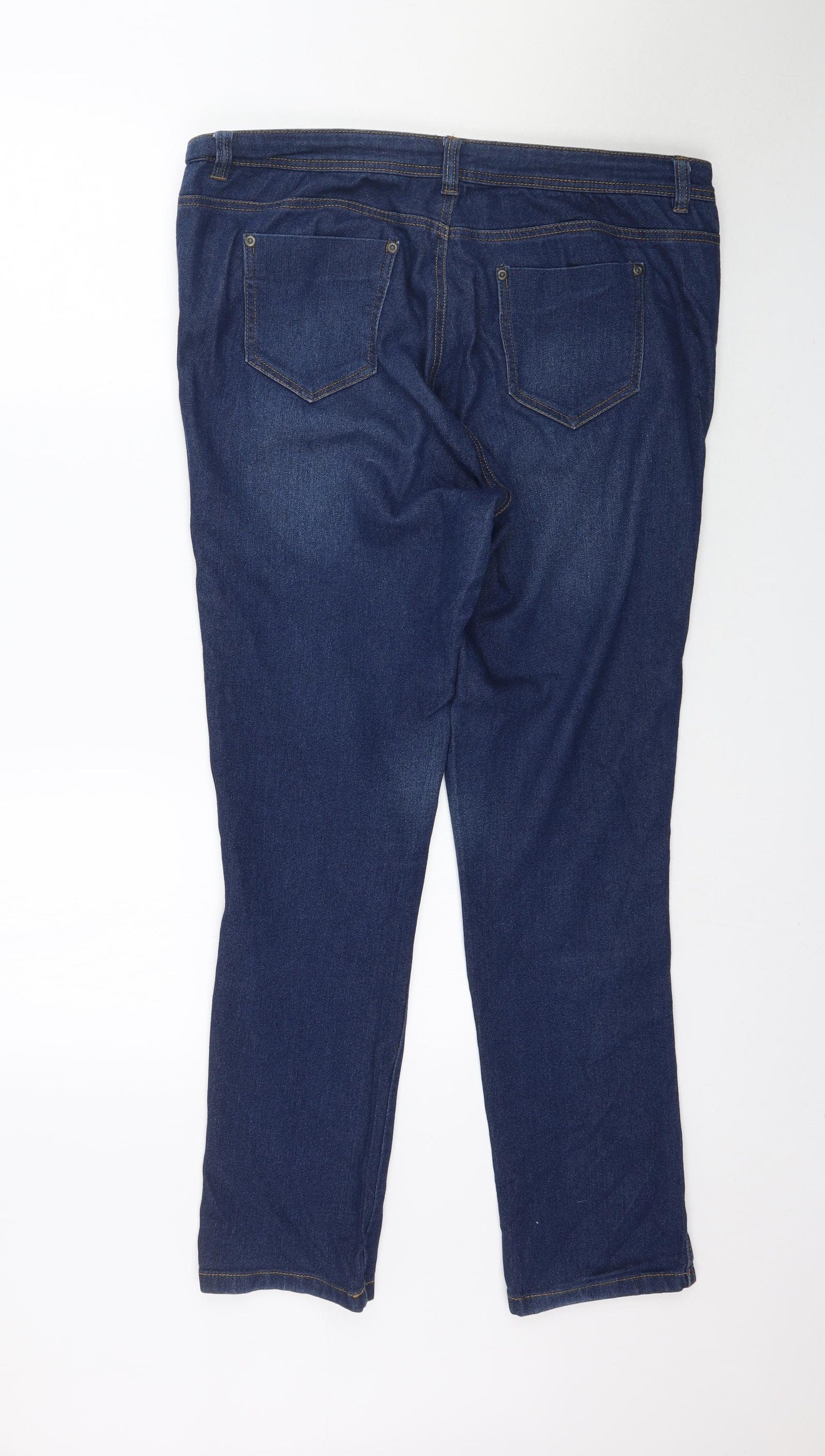 Peacocks Womens Blue  Denim Skinny Jeans Size 16 L31 in