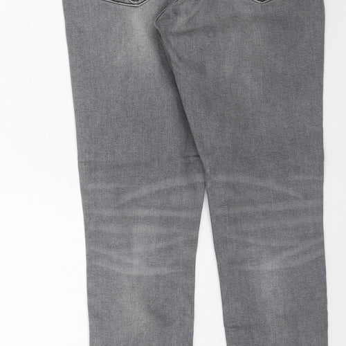 Topshop Womens Grey  Denim Skinny Jeans Size 28 L24 in