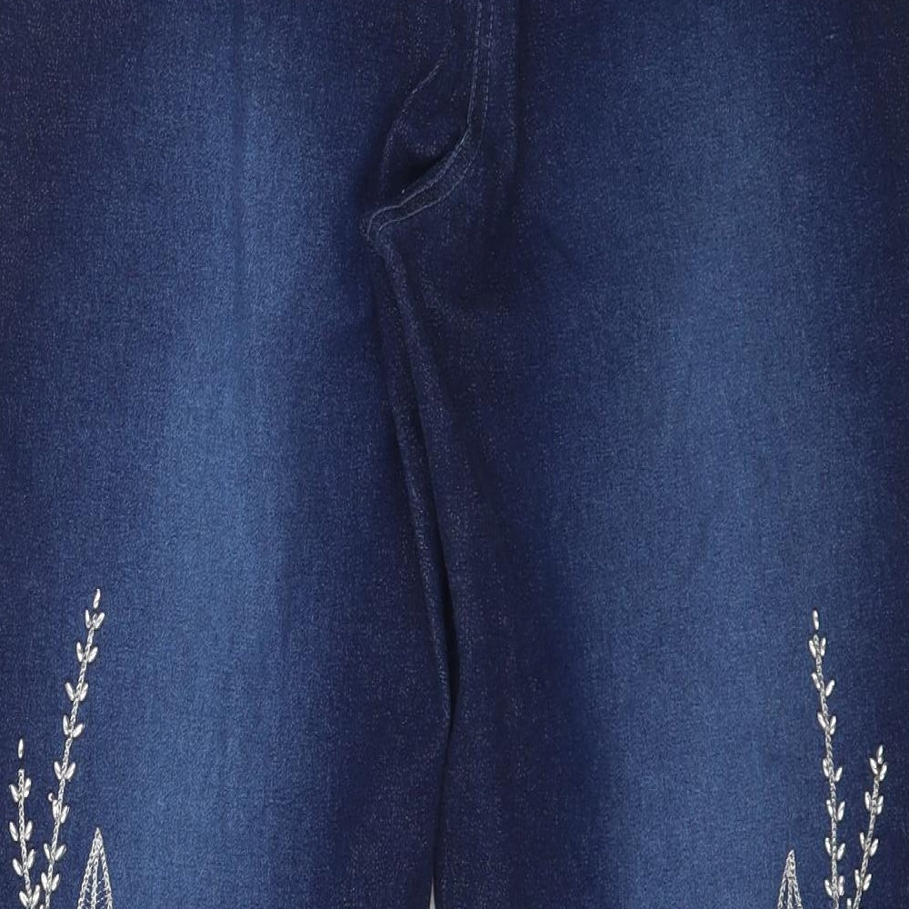 Basix II Womens Blue  Denim Bootcut Jeans Size 12 L27 in