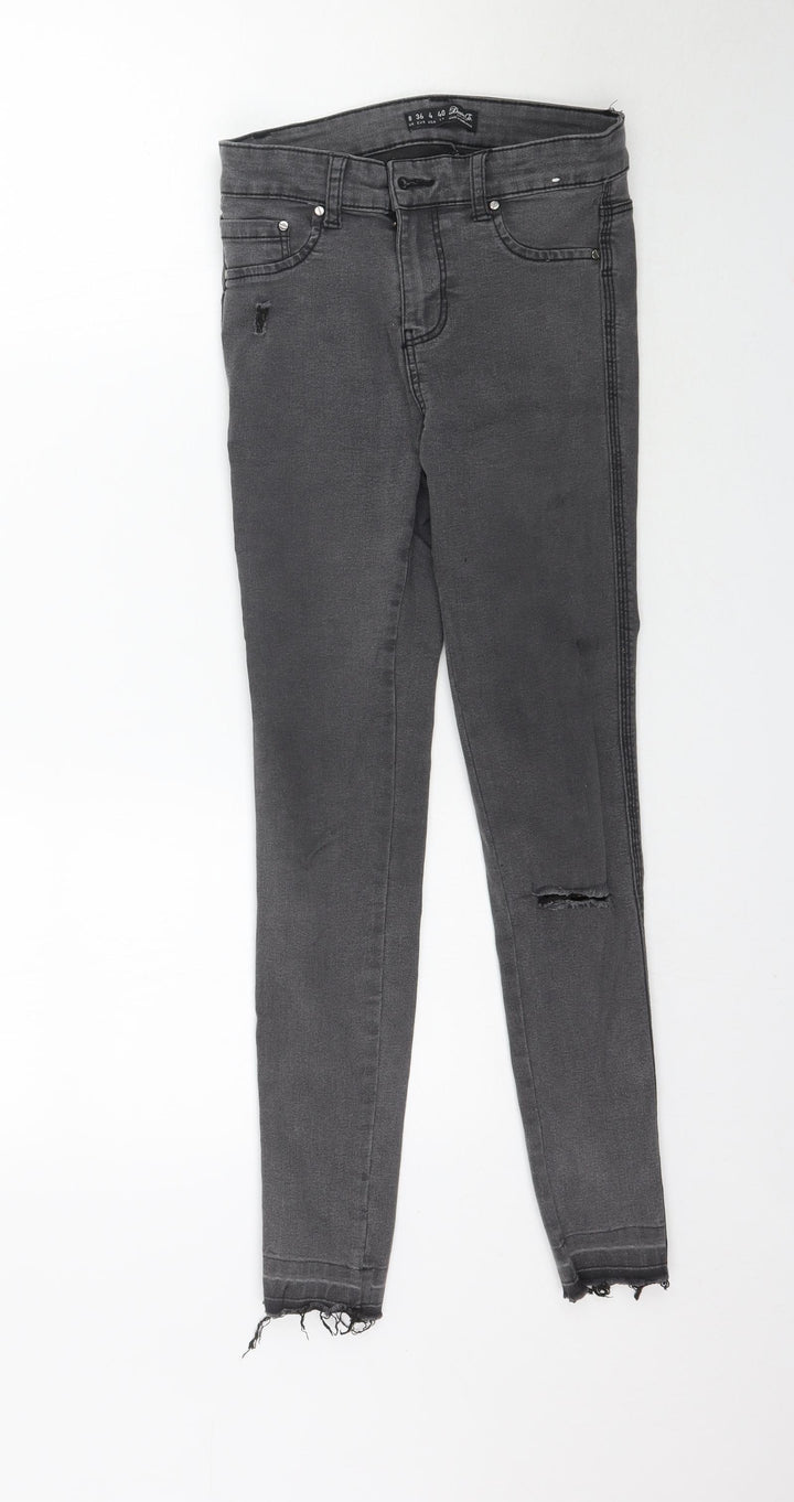 Denim Co. Womens Grey Denim Skinny Jeans Size 8 L27 in