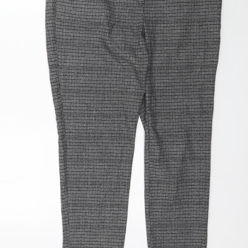Tue Womens Grey Plaid  Trousers  Size 14 L28 in