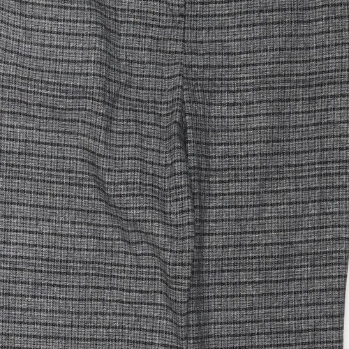 Tue Womens Grey Plaid  Trousers  Size 14 L28 in