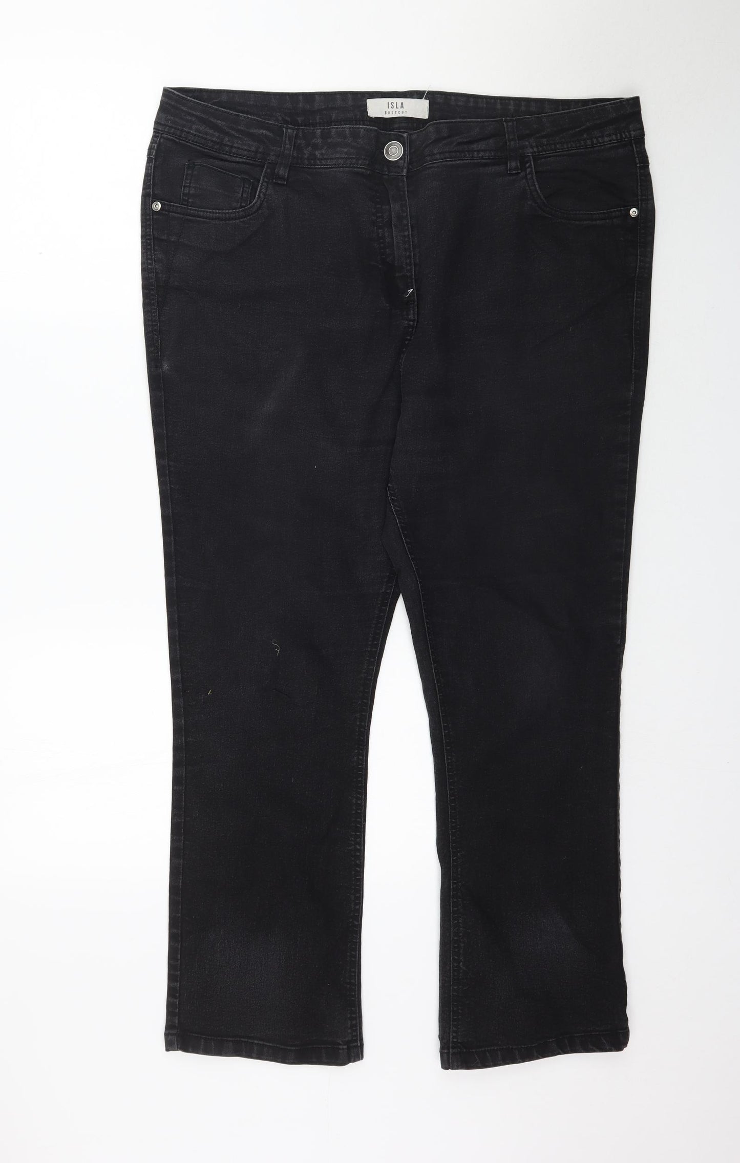 Isla Womens Black  Denim Bootcut Jeans Size 42 in L28 in
