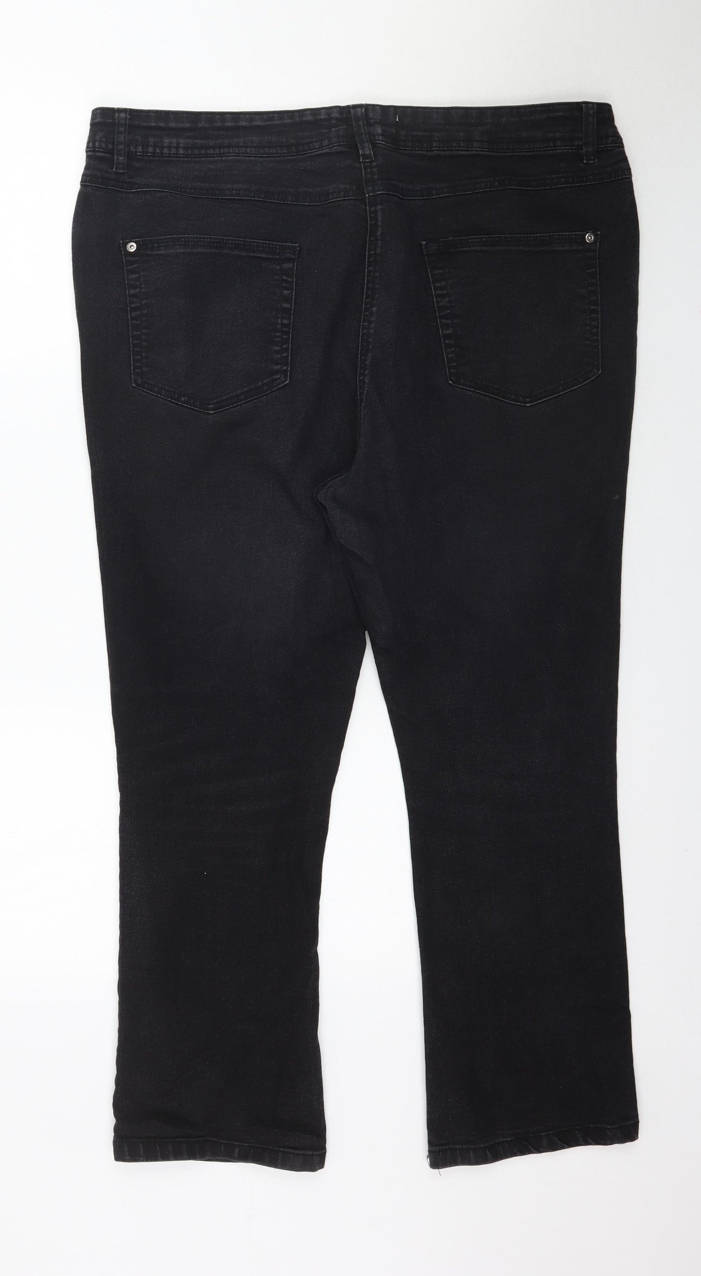 Isla Womens Black  Denim Bootcut Jeans Size 42 in L28 in