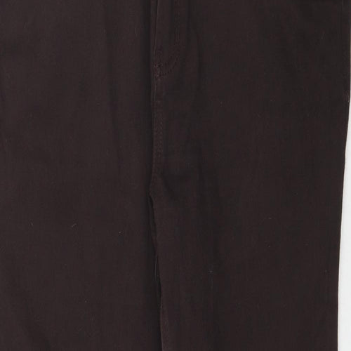 Marks and Spencer Womens Brown  Denim Straight Jeans Size 14 L28 in