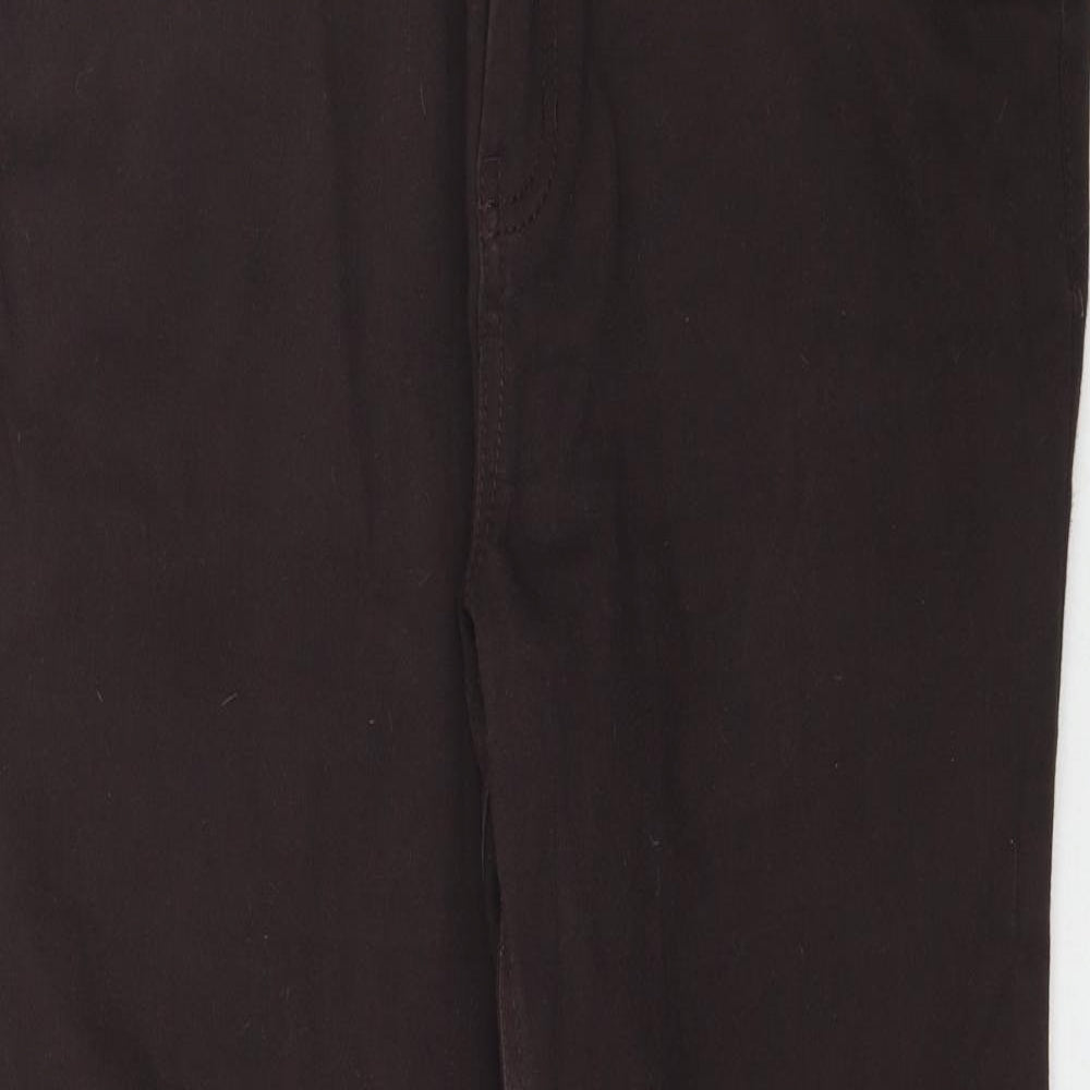 Marks and Spencer Womens Brown  Denim Straight Jeans Size 14 L28 in