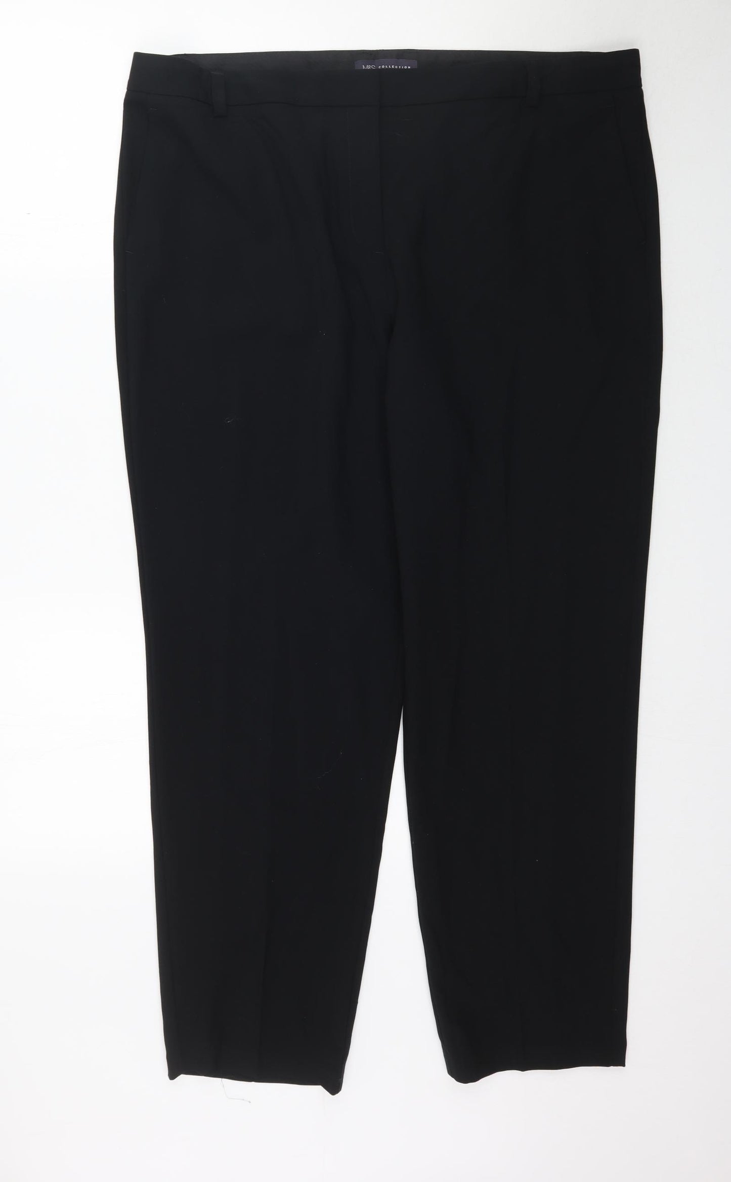 Marks and Spencer Womens Black   Trousers  Size 20 L30 in
