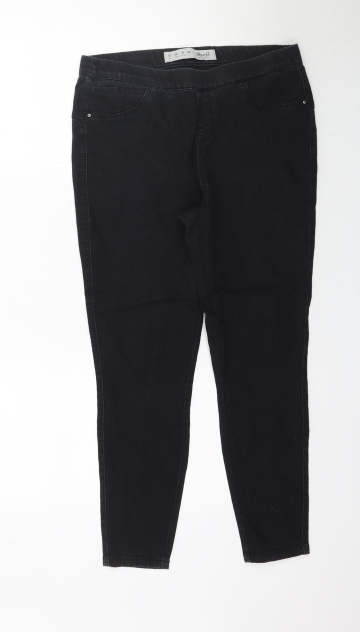 Denim Co. Womens Black Denim Jegging Jeans Size 12 L26 in