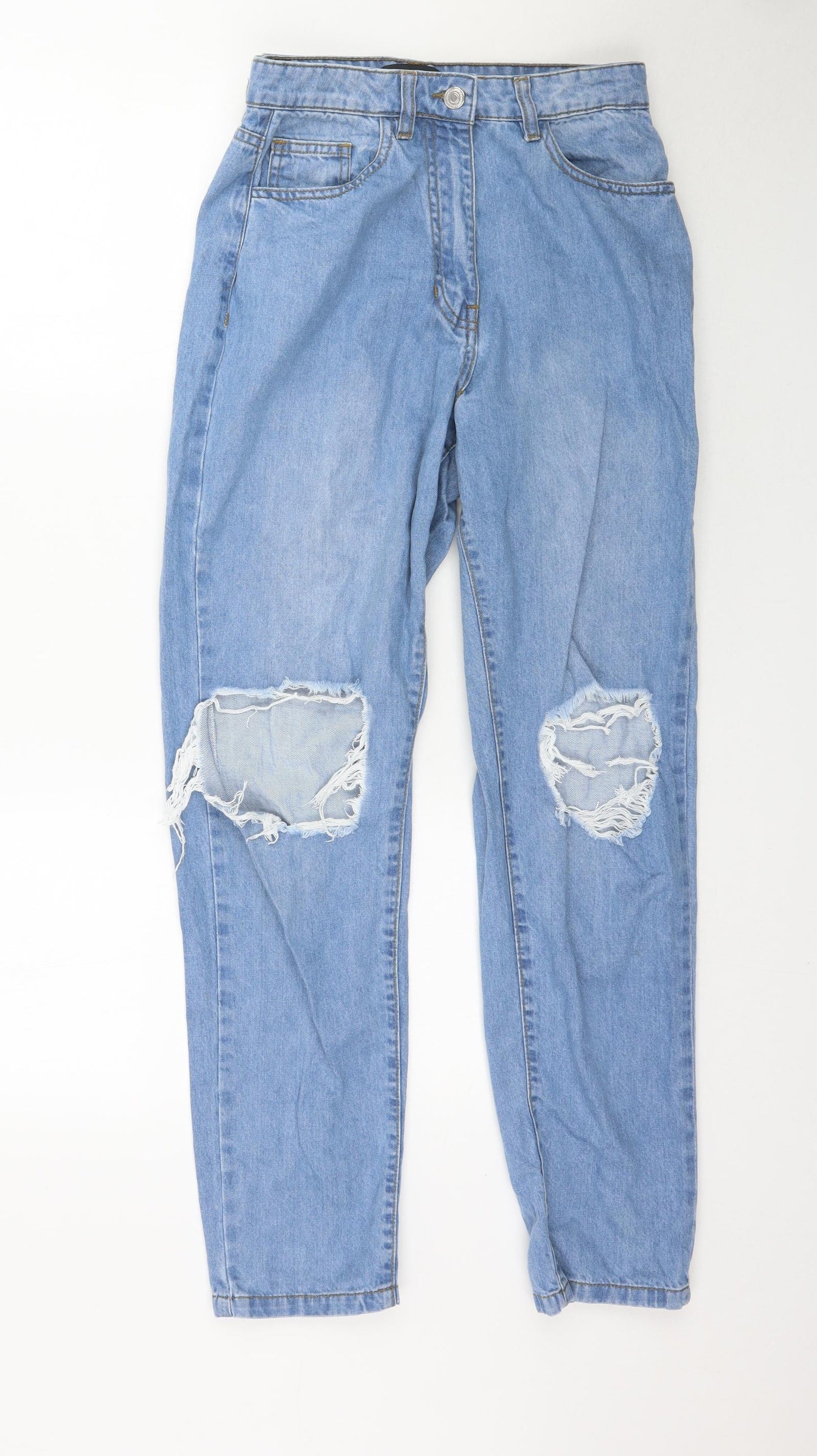 Parisian Womens Blue  Denim Mom Jeans Size 8 L30 in