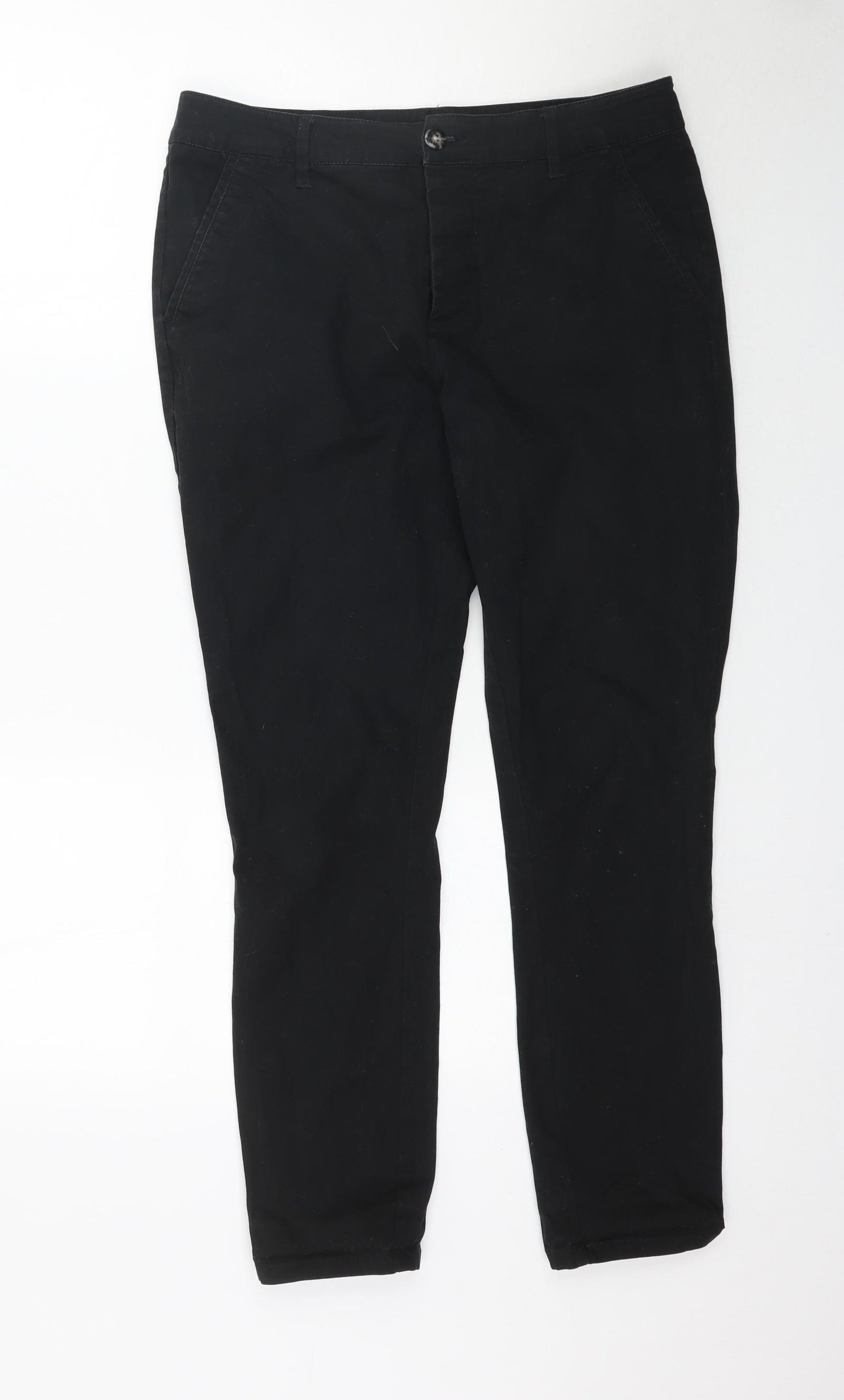 Preworn Womens Black  Denim Skinny Jeans Size 32 L30 in