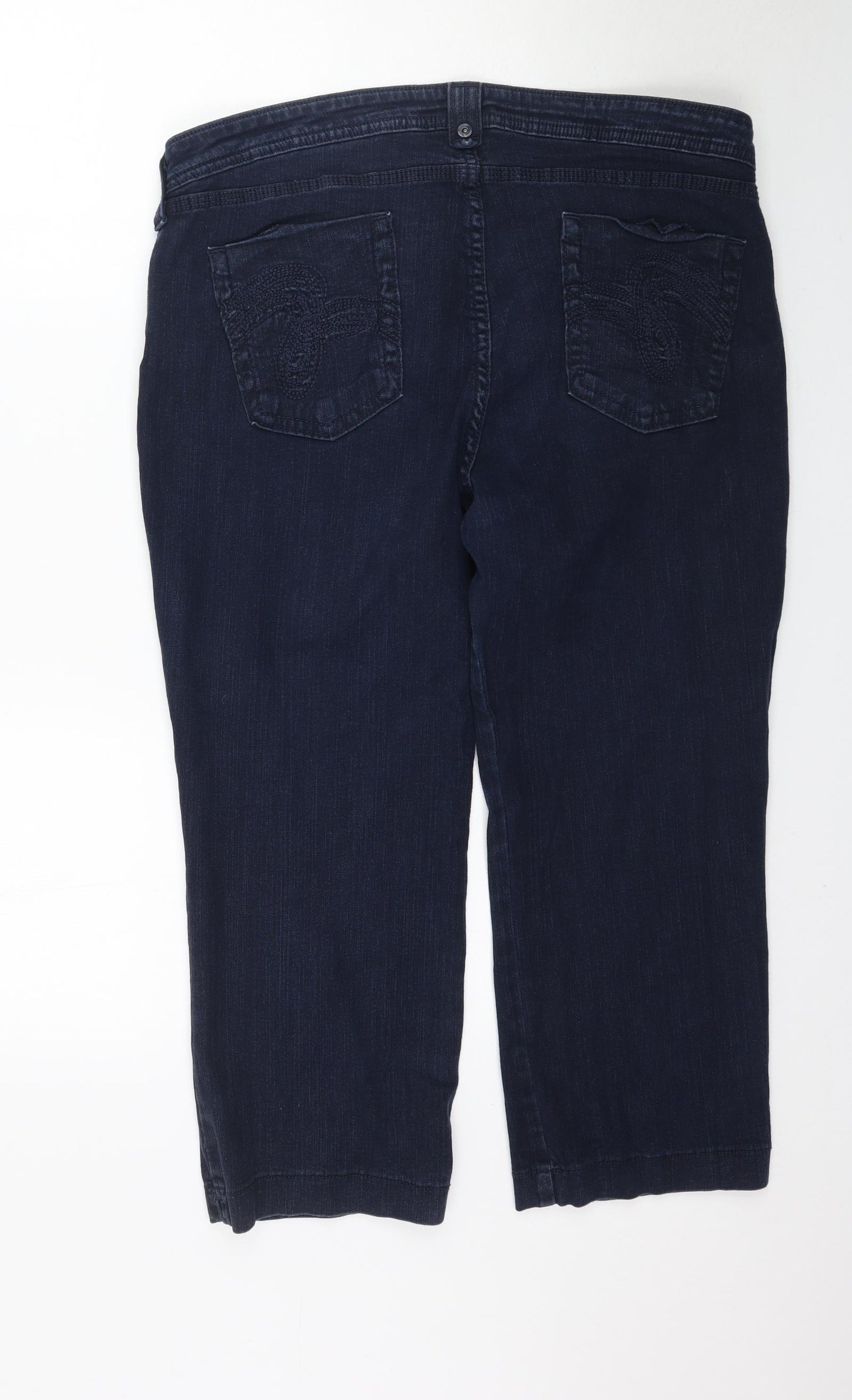 Marks and Spencer Womens Blue  Denim Cropped Jeans Size 18 L24 in