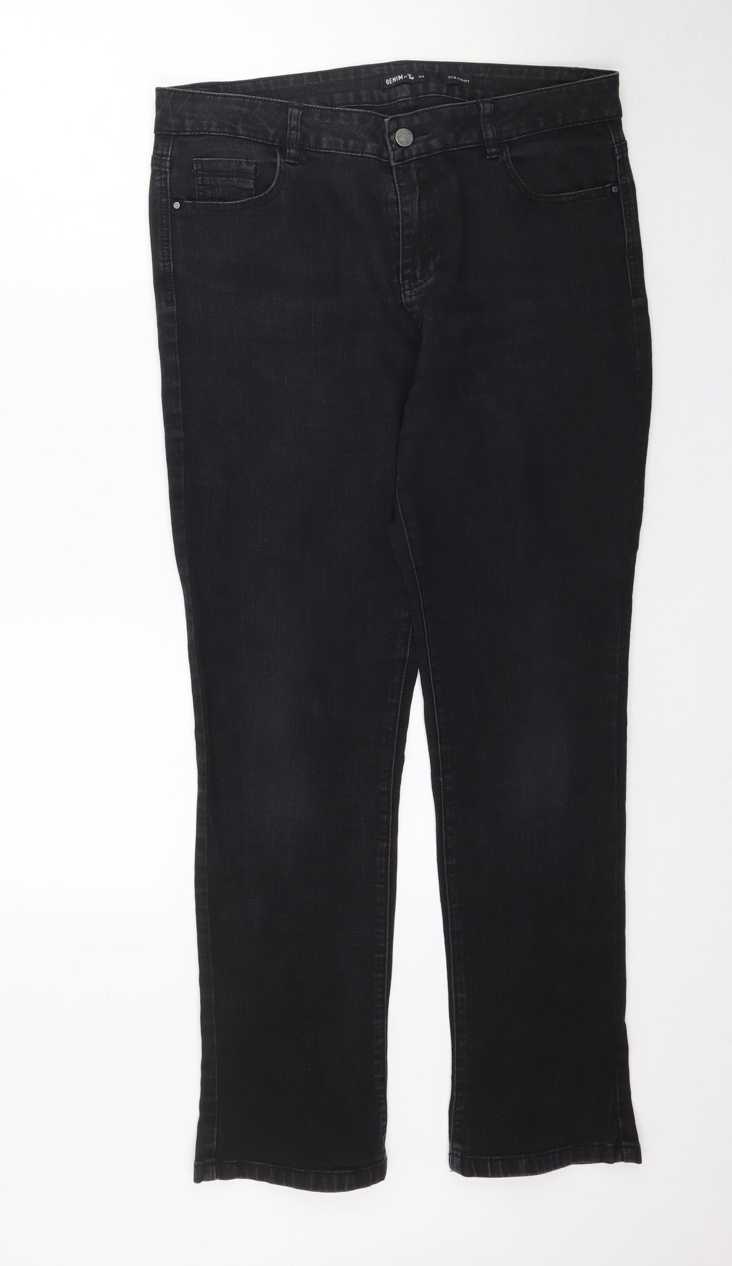 TU Womens Black  Denim Skinny Jeans Size 14 L30 in