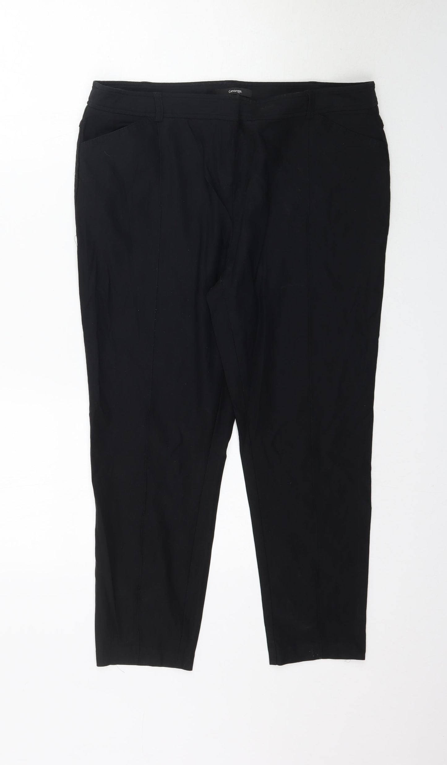 George Womens Black   Trousers  Size 14 L24 in