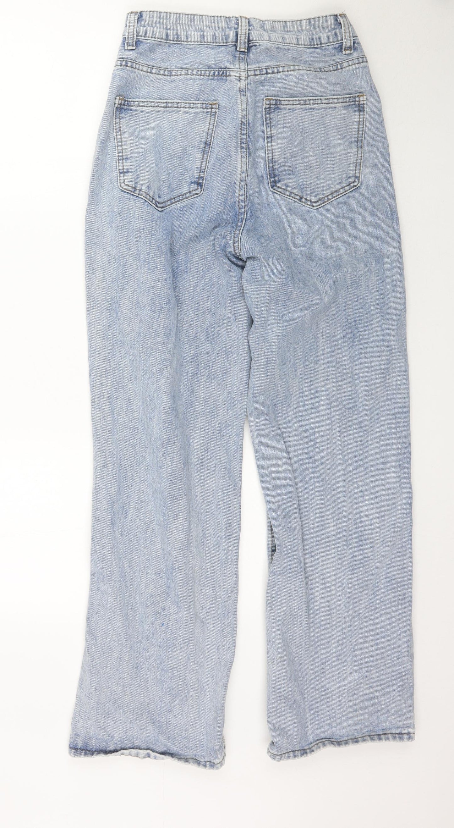 Sehin Womens Blue  Denim Wide-Leg Jeans Size S L30 in